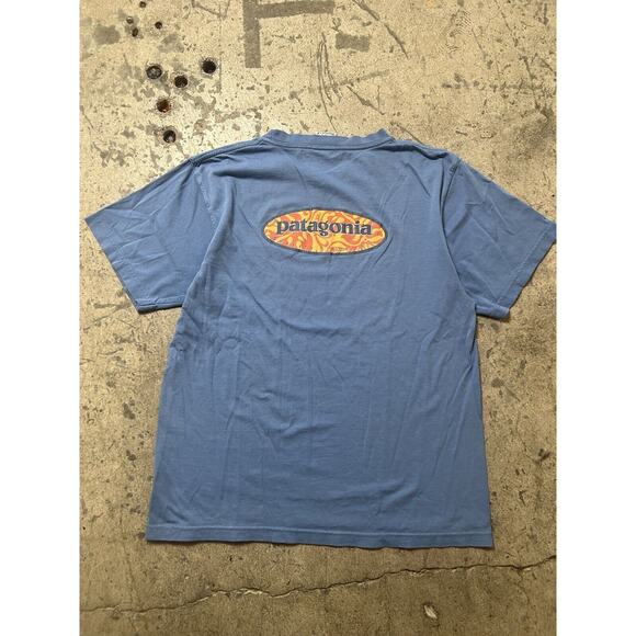 Vintage 90s Patagonia T-Shirt Men's XS Beneficial Tee Made in USA Organic Cotton - Picture 1 of 7